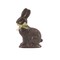 Dark Chocolate Resin Gold Ribbon Easter Rabbit Medium Figurine